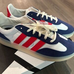 Adidas Men's Size 13 - White and Navy Sneakers with Red Accents - New In Box!!!